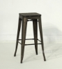 Picture of TOLIX Replica Bar Stool  Rustic Elm Seat *6 colors - Black-25.5 Inches