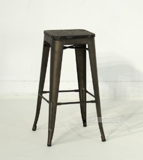 Picture of TOLIX Replica Bar Stool  Rustic Elm Seat *6 colors - Gun-29.5 Inches