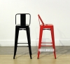 Picture of TOLIX Replica Bar Stool Seat H76 with Back - Yellow