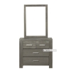Picture of (FINAL SALE) PHILIPPE Acacia 4-Drawer Dresser with Mirror (Grey)