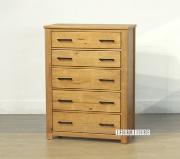 Picture of VINCENT 5 Drawer Tallboy *Solid NZ Pine