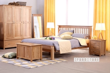 Picture of NEWLAND Solid OAK Triple Wardrobe on Drawer