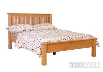 Picture of NEWLAND Solid Oak Queen Size Platform Bed