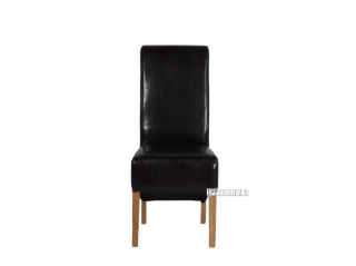 Picture of RIVERLAND Solid Oak Wood Upholstery Dining Chair  - Black