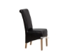 Picture of RIVERLAND Solid Oak Wood Upholstery Dining Chair  - Black