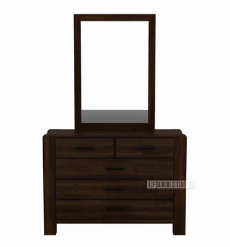 Picture of LARRY Acacia Dressing Table + Mirror