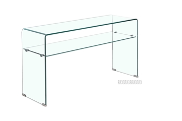 Picture of MURANO Bent Glass Console Table with shelf