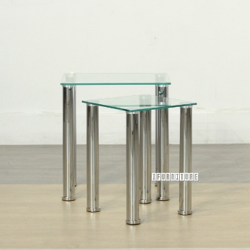 Picture of STUDIO Glass Nest Table *Clear Glass