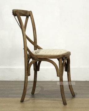 Picture of CROSS BACK Oak Dining Chair *Fabric Seat