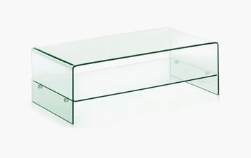 Picture of MURANO Bent Glass Coffee Table with Shelf