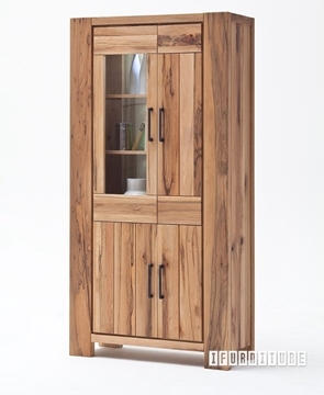 Picture of CARDIFF Tall & Wide Display Cabinet *Solid European Wild Oak & Made in Europe