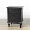 Picture of CAROLINE Ash Veneer 3 Drawer Bedside Table *Black