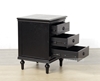 Picture of CAROLINE Ash Veneer 3 Drawer Bedside Table *Black