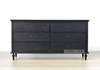 Picture of CAROLINE Ash Veneer 6 Drawer Dressing Table *Black