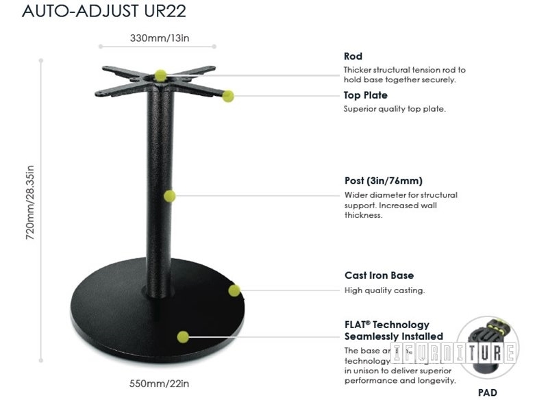 Picture of UR22 FLATTECH Auto Adjust Table Base