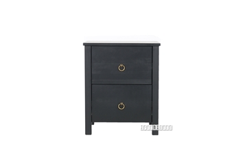 Picture of METRO Pine Bedside Table black