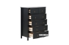 Picture of METRO 6-Drawer Solid Pine Wood Chest (Black)