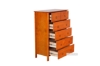 Picture of METRO 6-Drawer Solid Pine Wood Chest (Honey)