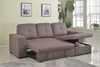 Picture of GIANNI Reversible Storage Sectional Sofa bed in 2 Colors - MUSHROOM