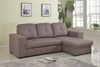 Picture of GIANNI Reversible Storage Sectional Sofa bed in 2 Colors - MUSHROOM