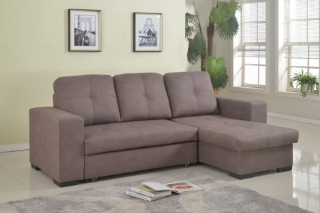 Picture of GIANNI Reversible Storage Sectional Sofa bed in 2 Colors - TAUPE
