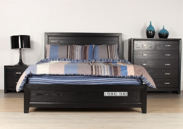 Picture of (FINAL SALE) MEGAN Solid Wood 2D Nightstand - Black