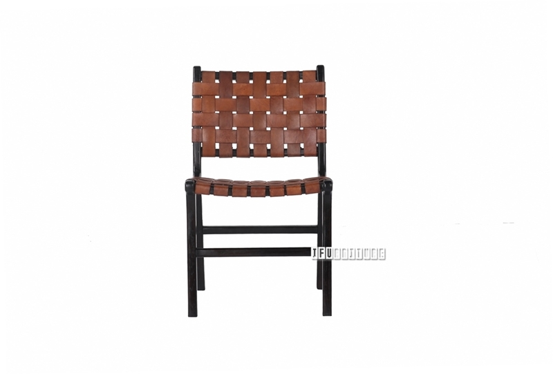 Picture of COSTA Solid Teak Chair *Genuine Cowhide
