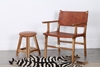 Picture of NANCY Solid Teak Chair *Genuine Cowhide