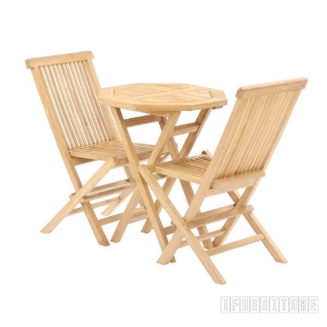Picture of BALI SOLID TEAK 3pcs FOLDING TABLE set MODEL 206A