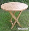 Picture of BALI 5PC Solid Teak Wood Outdoor Round Folding Table Set Model 122