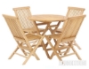 Picture of BALI 5PC Solid Teak Wood Outdoor Round Folding Table Set Model 122