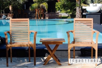 Picture of BALI SOLID TEAK Texas STACK ARM CHAIR MODEL 076