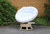 Picture of POD INDOOR-OUTDOOR DAY BED/ SWIRL & ROCKING CHAIR WITH CREAM CUSHION *REAL RATTAN