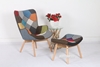 Picture of TARTAN PATCHWORK  ARM CHAIR + OTTOMAN