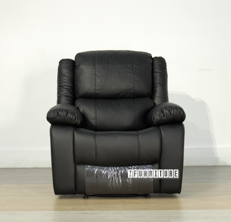 Picture of BRIGHTON  1+2+3 Reclining SOFA RANGE * DARK BROWN AIR LEATHER - ARMCHAIR(1S)