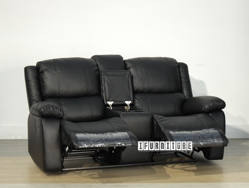 Picture of BRIGHTON  1+2+3 Reclining SOFA RANGE * DARK BROWN AIR LEATHER  - LOVESEAT(2S)