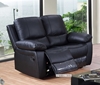 Picture of ABINGTON  1+2+3 Genuine Leather Reclining sofa Range - (Black) - Armchair - 3 Seater