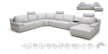 Picture of CASTLEFORD SECTIONAL SOFA  *100% GENUINE LEATHER - Left