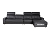 Picture of CASABLANCA GENUINE LEATHER SECTIONAL SOFA *BLACK