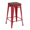 Picture of TOLIX Replica Bar Stool  Rustic Elm Seat *6 colors - Black-25.5 Inches