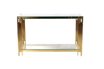 Picture of LELLA RECTANGLE CLEAR GLASS HALL TABLE * GOLD