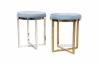 Picture of ROBIN Golden Frame Stool (Blue)