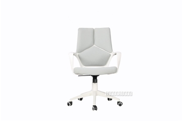 Picture of SUTTON MEDIUM BACK OFFICE CHAIR *WHITE FRAM WITH GREY FABRIC