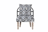Picture of PAISLEY LOUNGE CHAIR * BLACK/WHITE