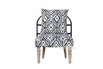 Picture of PAISLEY LOUNGE CHAIR * BLACK/WHITE