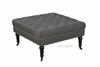 Picture of DOLFER SQUARE FABRIC OTTOMAN * DARK GREY