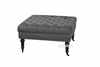 Picture of DOLFER SQUARE FABRIC OTTOMAN * DARK GREY