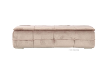 Picture of REGAL BENCH WITH STORAGE * LIGHT BROWN VELVET