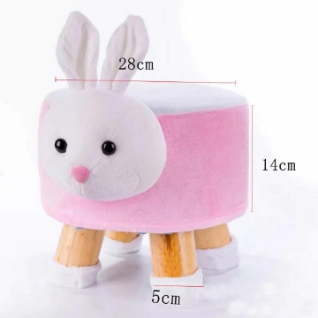 Picture of PLUSH ANIMAL Foot Stool (Pink Rabbit)