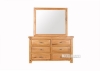 Picture of WESTMINSTER Solid Oak 6-Drawer Dresser with Mirror